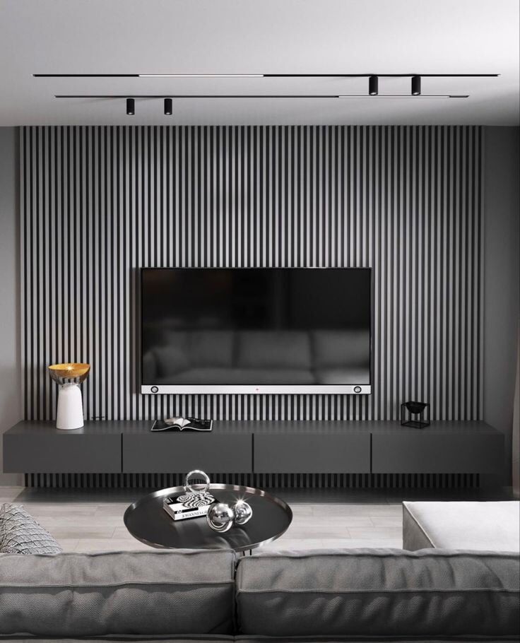 New Gri Siyah Lambri Duvar Panel - Görsel 2