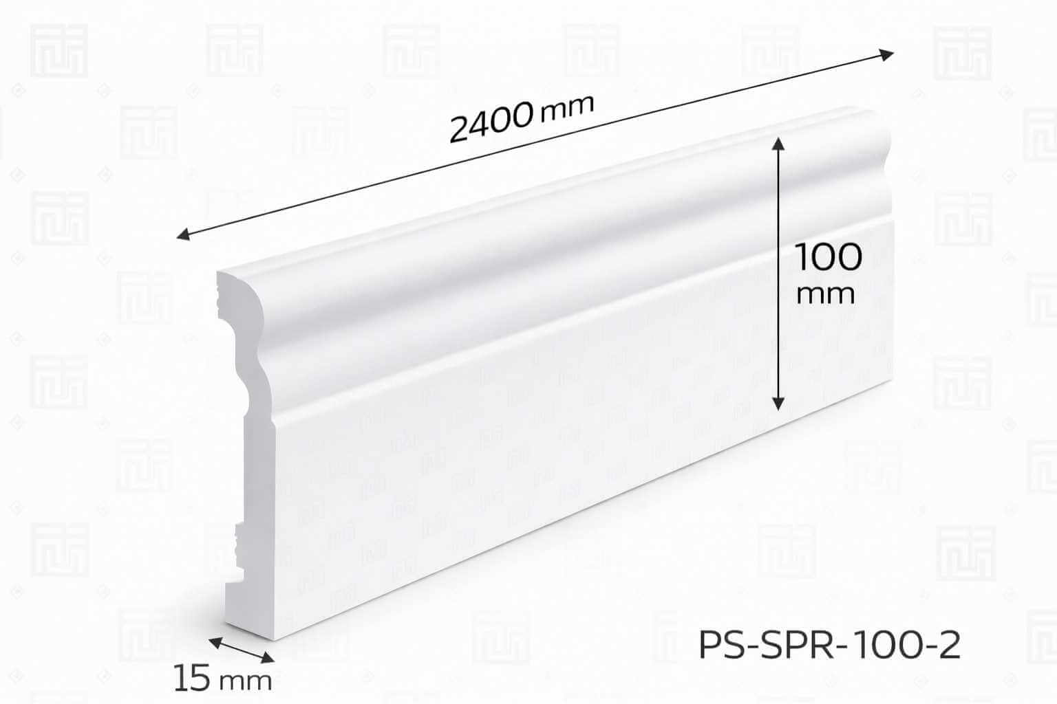 10 cm klasik polimer süpürgelik 2400x100x15 mm dekoratif süpürgelik modeli