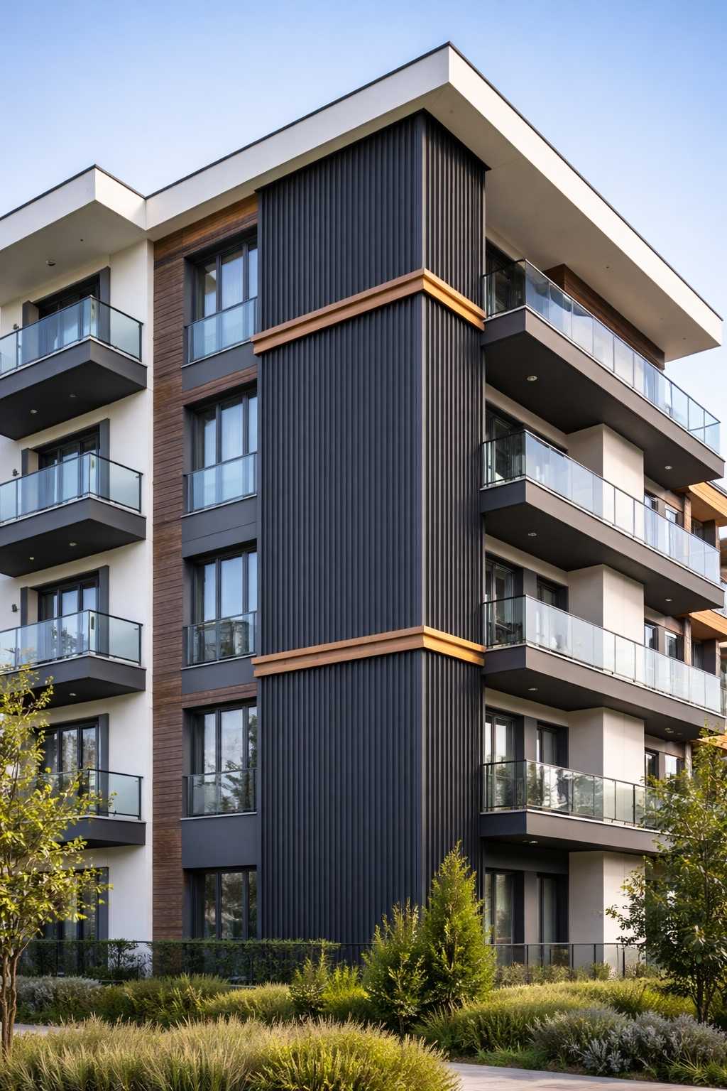 Antrasit PVC Dış Cephe Lambri Kaplaması - Görsel 2